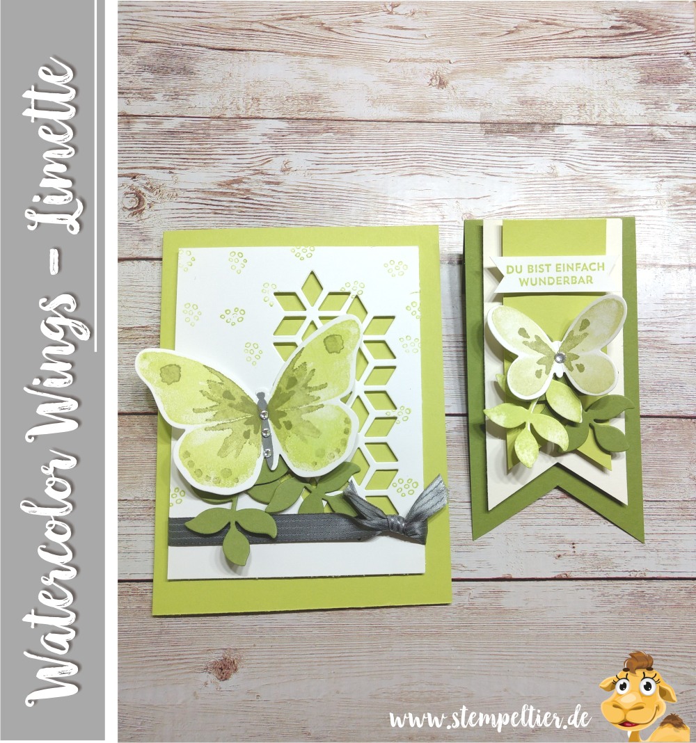 stampin up blog watercolor wings schmetterling limette eclectic layers thinlits stempeltier butterfly