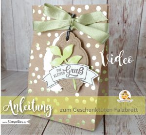 stampin up gift bag punchboard geschenktüten falzbrett anleitung video erklärung verwendung anwendung stempeltier metallic glanz howto