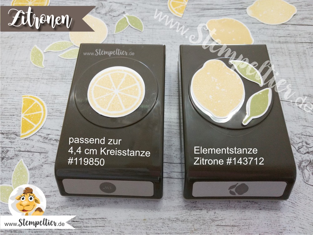 stampin up lemon zest zitrone handstanze stanze lime limonade lemonade punch stempeltier