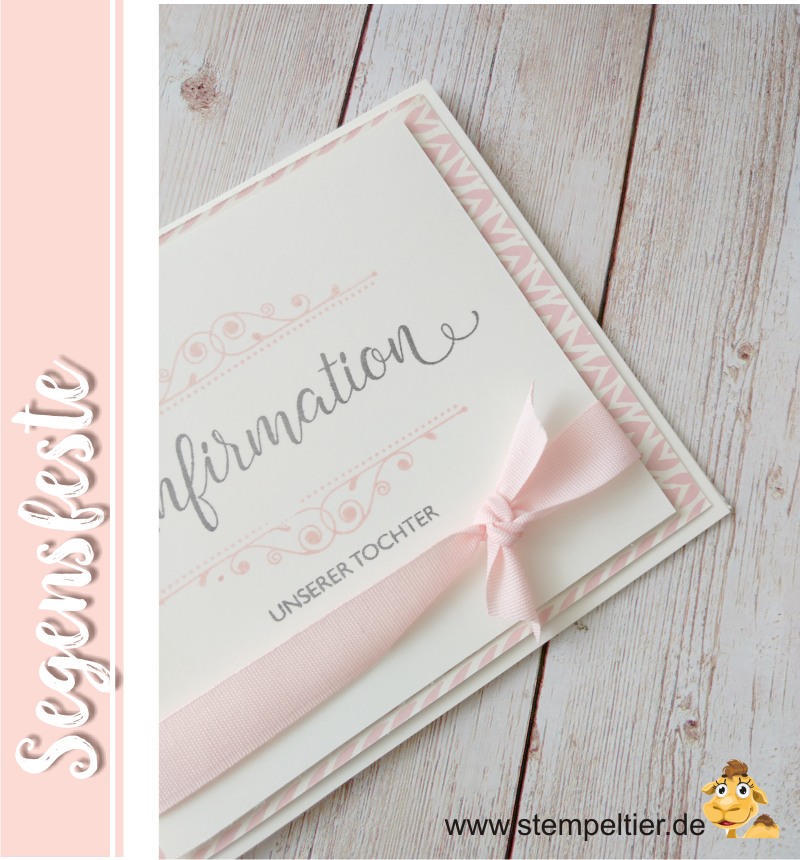 stampin up segensfeste taufe kommunion firmung hochzeit konfirmation christening einladung stempeltier