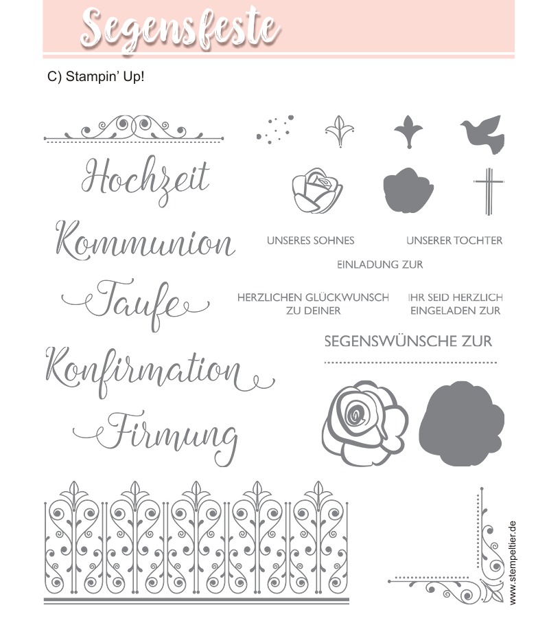 stampin up segensfeste taufe kommunion firmung hochzeit konfirmation stempeltier