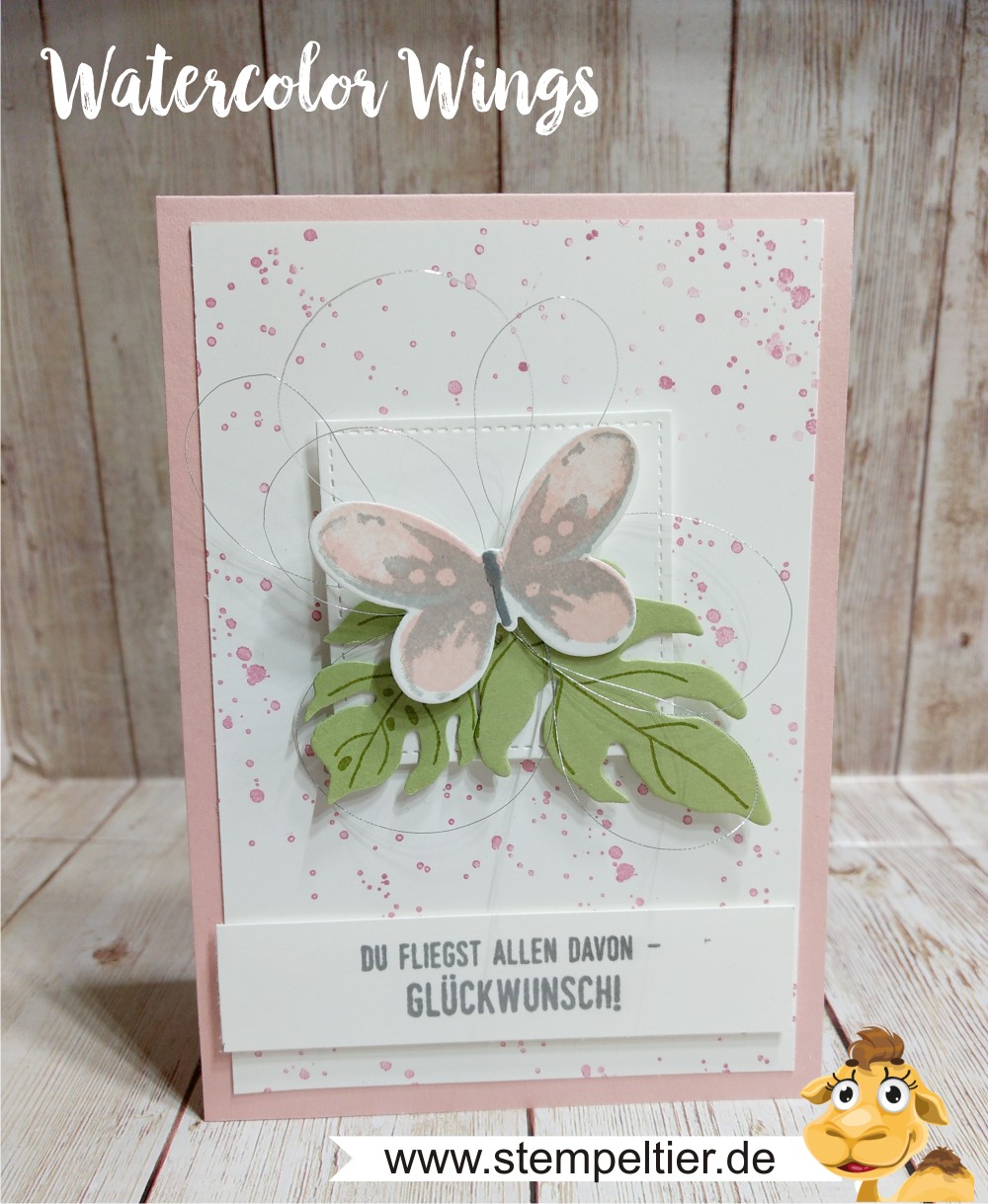 stampin up watercolor wings schmetterling thinlit botanical blooms team stempeltier blätter