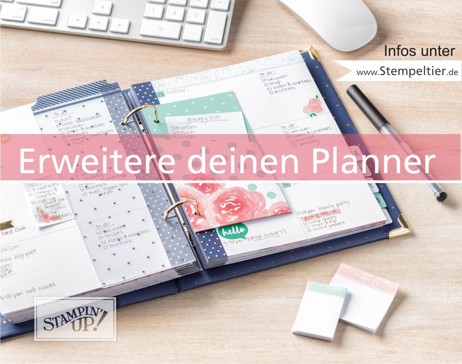 stampin up blog planner kit set tolle tage erweitern einleger selbst machen karteireiter stanze tab punch diy stempeltier plannerliebe