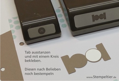 stampin up planner planer einlegeblätter circle tab punch karteireiter index