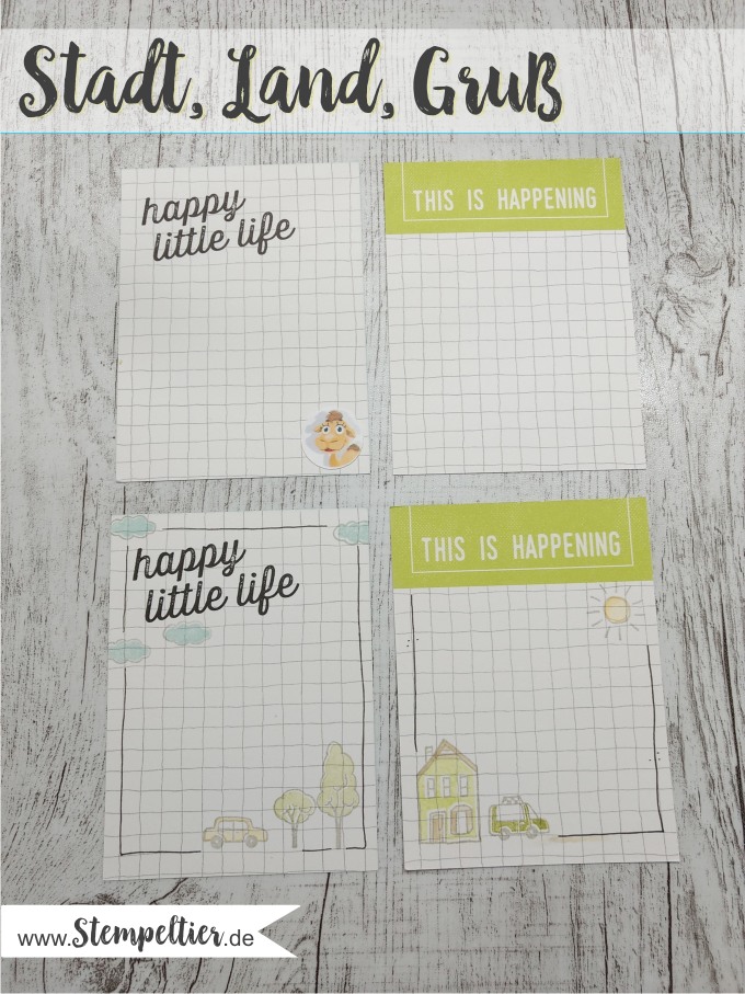 stampin up stadt land gruß auto planner journaling hostess set 2 step