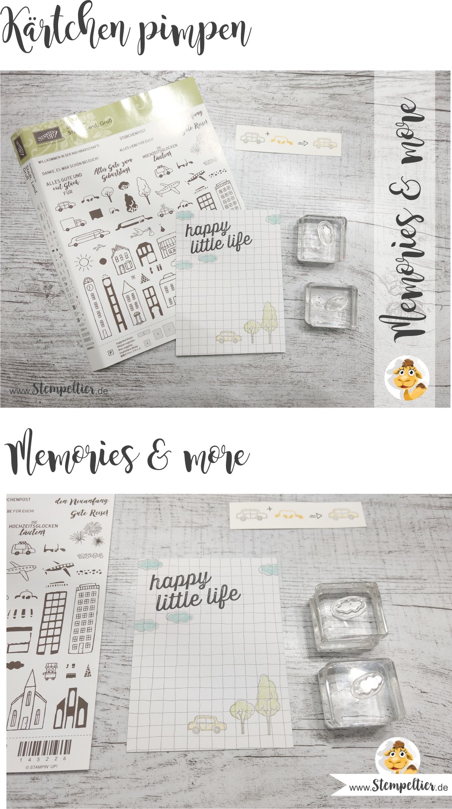 stampin up stadt land gruß auto planner journaling hostess set stempeltier project life memories and more scrapbook