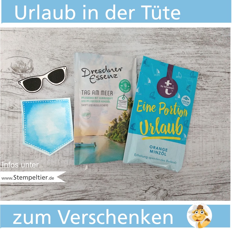 Urlaub in der Tüte - Kindergärtnerin Geschenk - Stempeltier