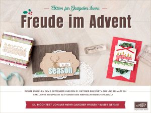 freude im advent stampin up gastgeberin aktion september october 2017 stempeltier hostess reward