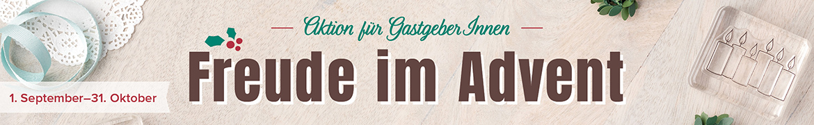 freude im advent stampin up gastgeberin aktion september october 2017