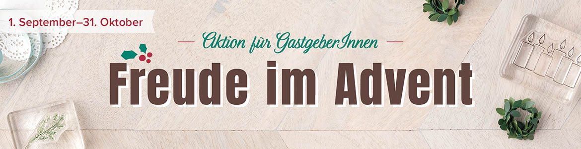 freude im advent stampin up gastgeberin aktion september october 2017