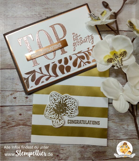 stampin up blog team titelaufstieg glückwunsch elite bronze kupfer letters Winterfreuden DSP metallic stempeltier 1