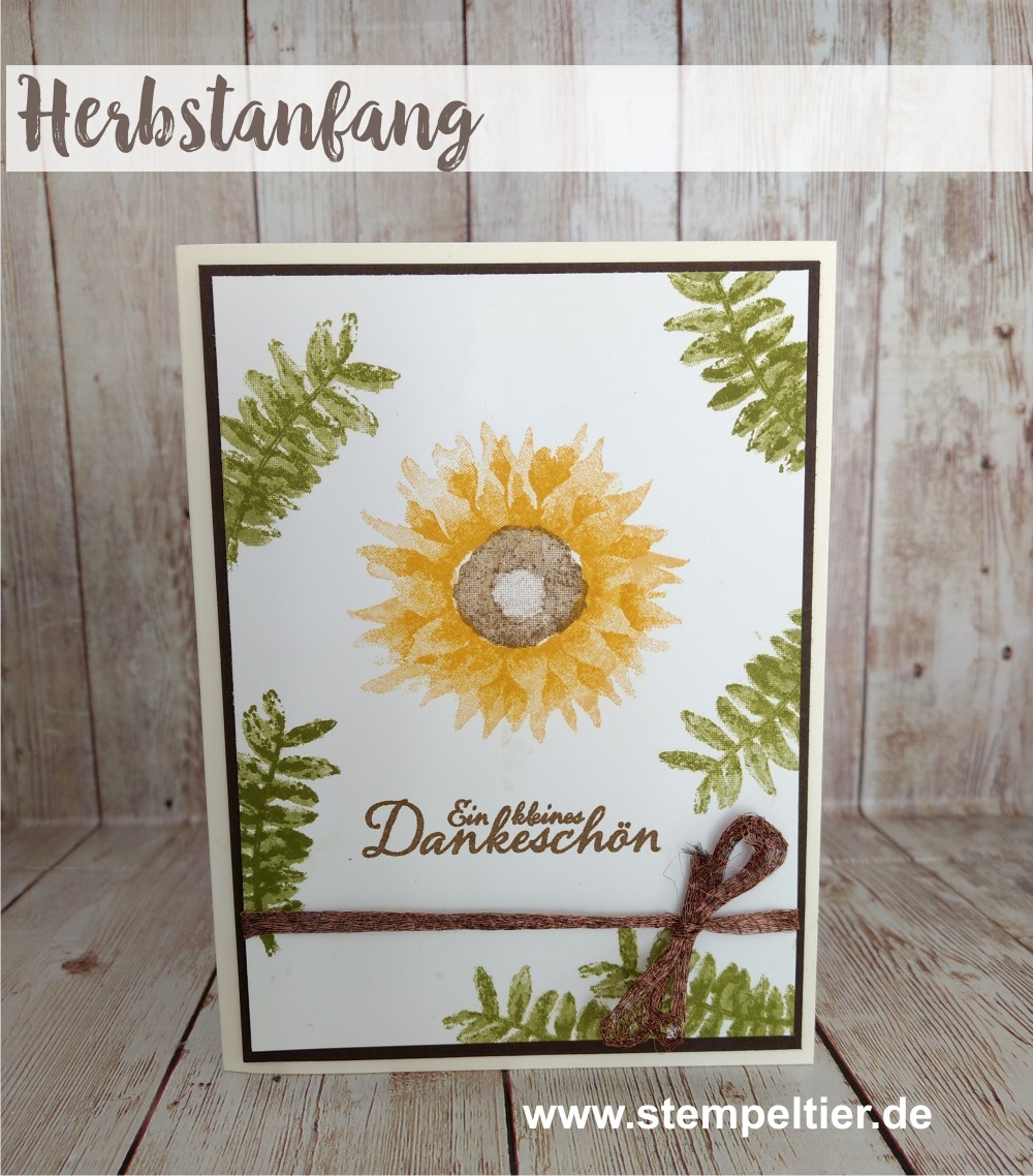 stampin up vorschau herbstanfang sonnenblumen 2step winterkatalog 2017 sunflower autumn preview stempeltier 1