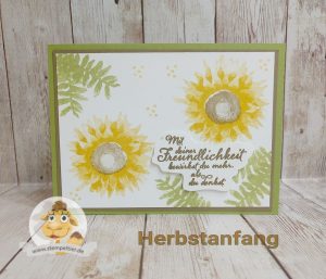 stampin up vorschau herbstanfang sonnenblumen 2step winterkatalog 2017 sunflower fall autumn preview stempeltier