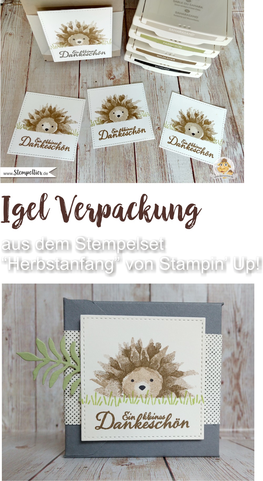 stampin up blog igel herbstanfang video anleitung hedgehog sunflower sonnenblume stempeltier herbst