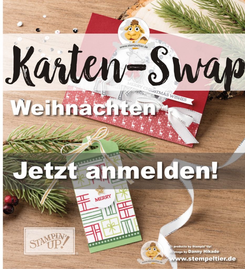 kartenswap tausch weihnachten stempeltier stampin up demonstrator mitmachen anmeldung