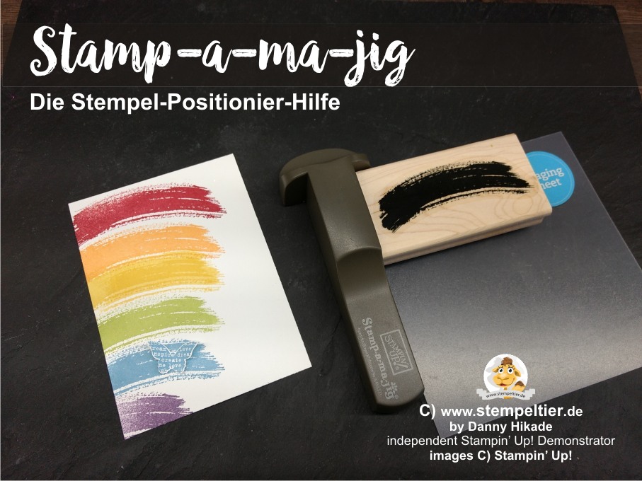 stampin up stampamajic stempelpositionierer positionierhilfe stempeltier regenbogen