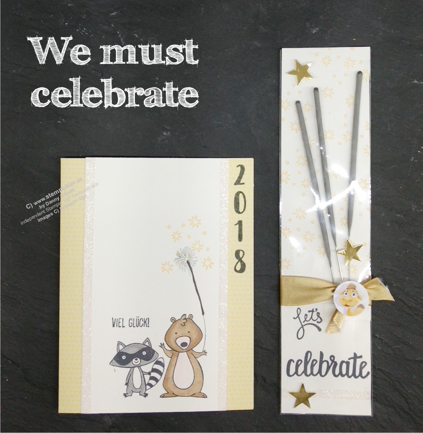 stampin up we must celebrate waschbär silvester stempeltier