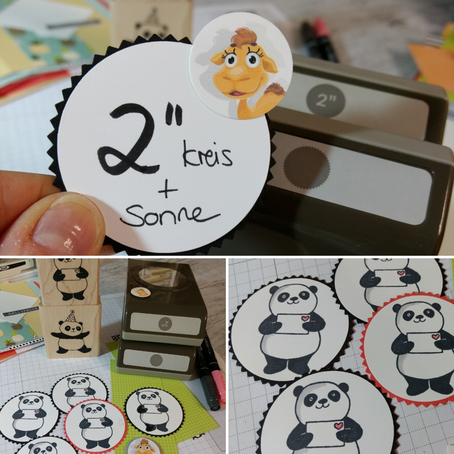 stampin up kreisstanzer sonne panda goodies stempeltier tipp