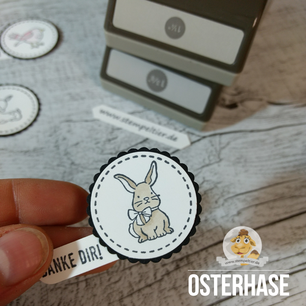 stampin up ostern basteln easter goodie hase wellenkreis stempeltier