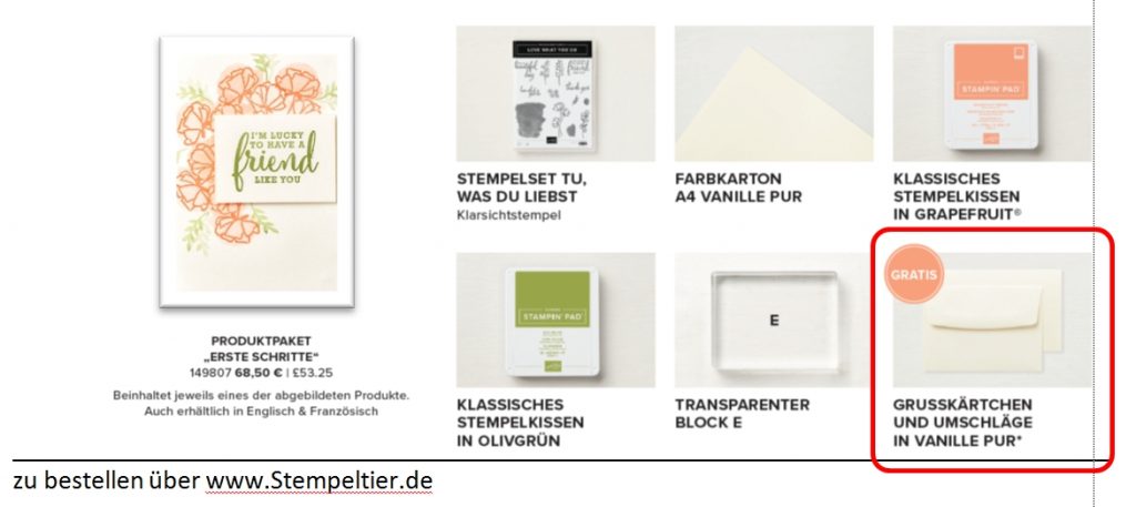 stampin up paket geteilte leidenschaft mai 2018 stempeltier erste schritte