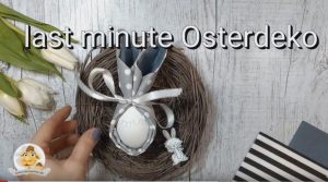 stempeltier last minute osterdeko servietten falten hase ohren diy anleitung