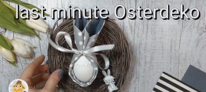 schnelle Last-Minute Osterdeko -Servietten falten