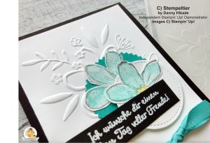 stampin up geteilte leidenschaft wunderblume prägen garden in bloom stempeltier bermudablau