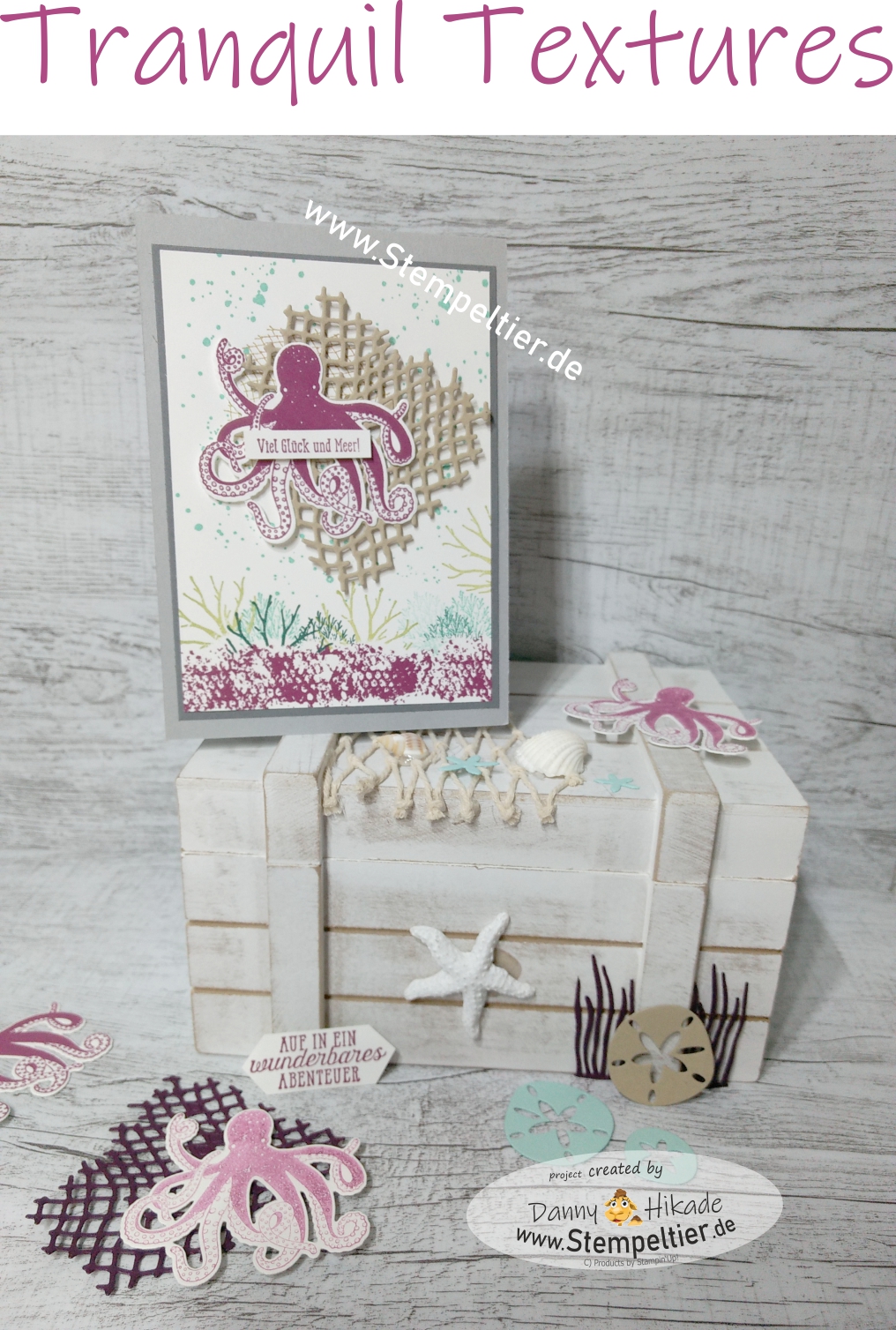 stampin up krake oktopus glück und mehr under the sea of textures party tranquil octopus meer