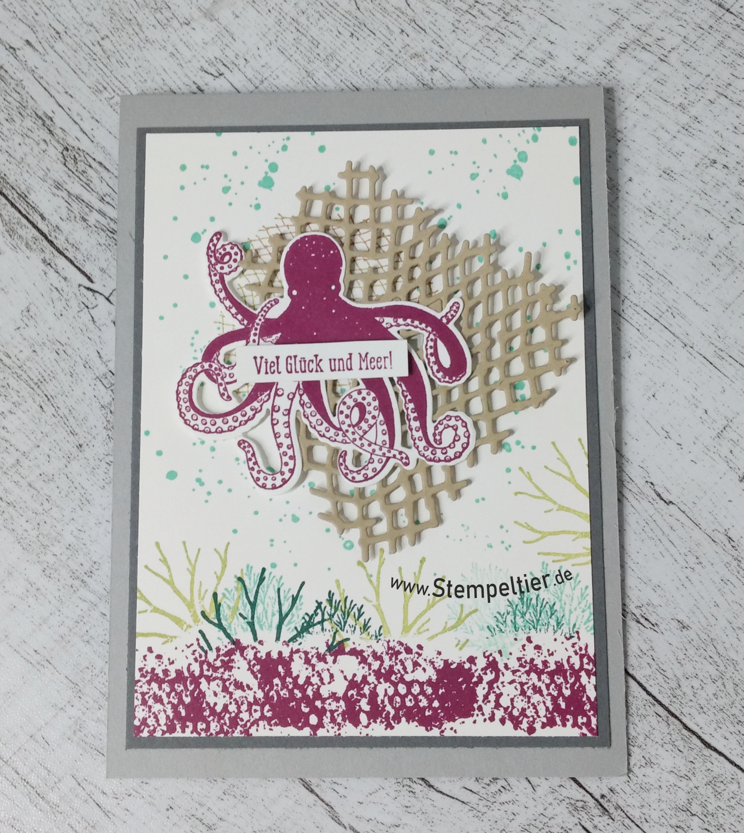 stampin up krake oktopus glück und mehr under the sea of textures stempeltier maritim 7