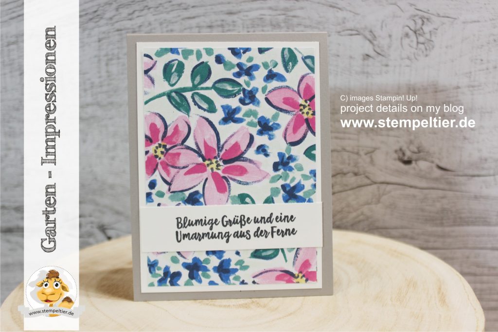 Stampin Up garten impressionen garden impressions stempeltier blumige grüße ferne