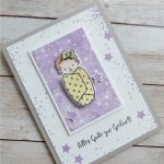 stampin up süßes baby wiegenfest geburt karte mädchen stempeltier girl 1