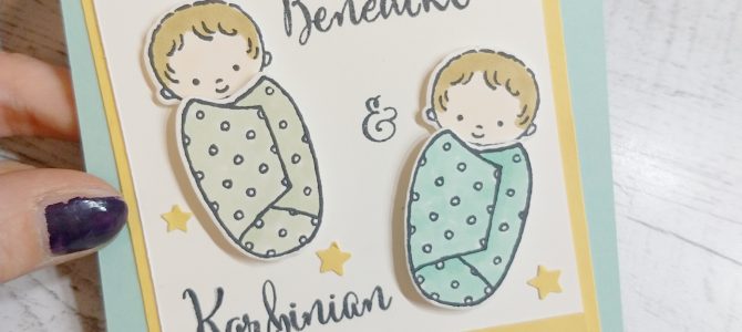Babykarte – Zwillinge Glück im Doppelpack