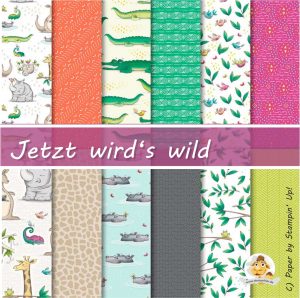 stampin up jetzt wirds wild tiere animal expedition dsp designer paper