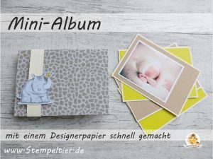 stampin up minialbum babyalbum geburt jetzt wirds wild animal expedition dsp minialbum fotoalbum