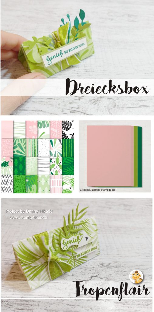 stampin up tropenflair dreiecksbox stempeltier tropical escape dsp