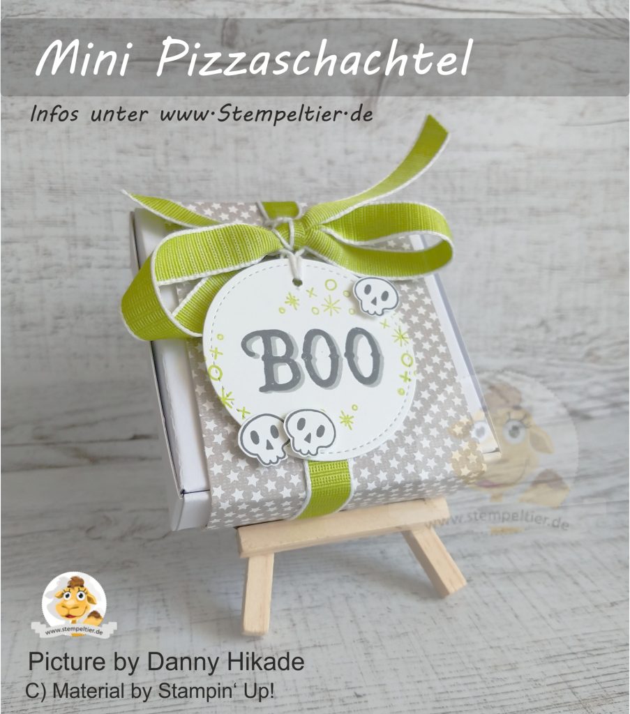 stampin up mini pizzaschachtel verpackung halloween goodie sternchen Warm hearted stempeltier box