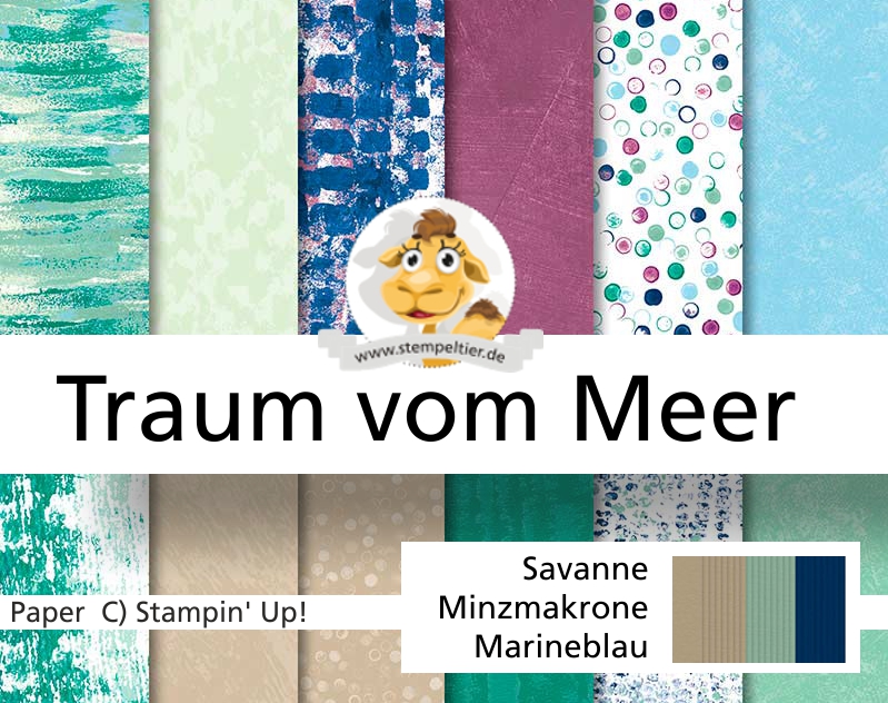 stampin up traum vom meer tranquil tide dsp textures maritim stempeltier