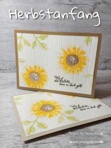 stampin up sonnenblume sunflower woodgrain herbstanfang stempeltier