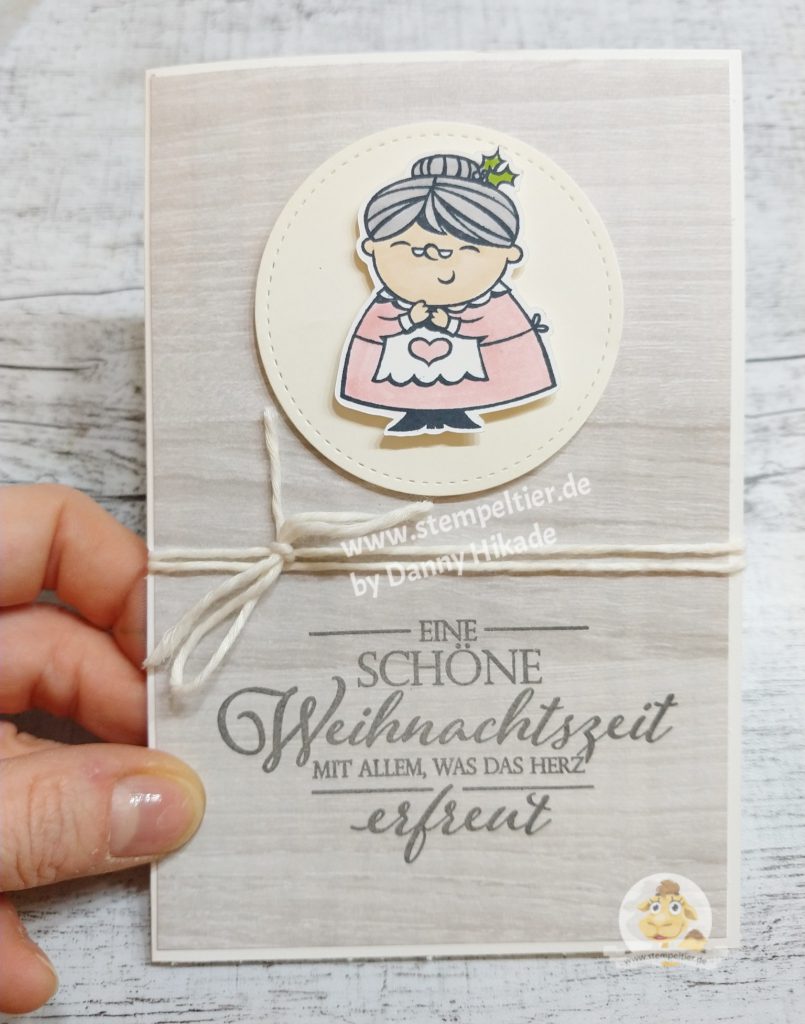 stampin up dsp hütten zauber weihnachtskarte anfänger oma einfach 