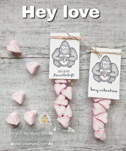 Stampin Up Hey Love gorilla affe valentinstag stempeltier frühling 2019
