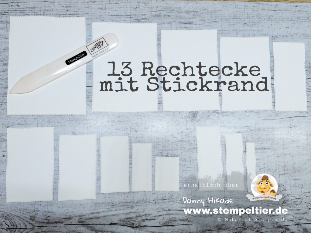 stampin up bestickte Rechtecke rectangle framelits 2019