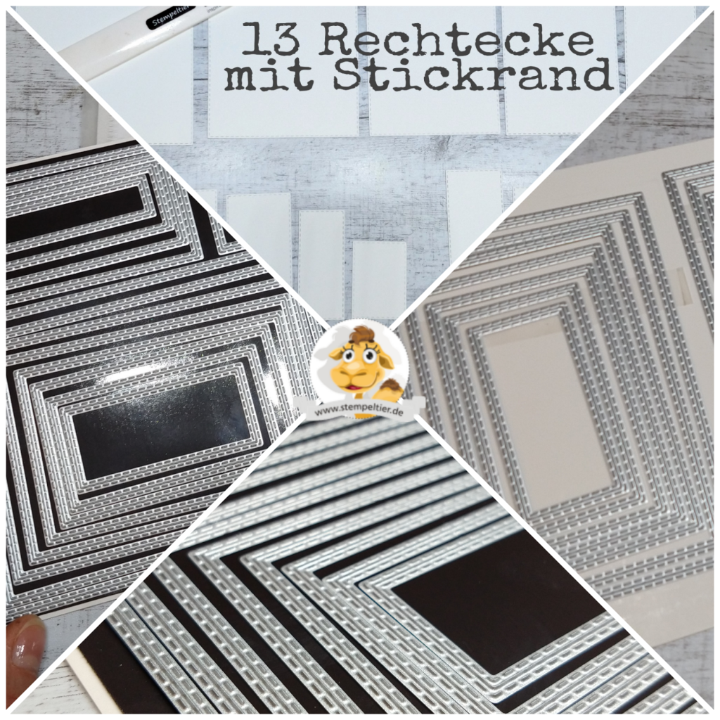 stampin up bestickte Rechtecke rectangle framelits 2019