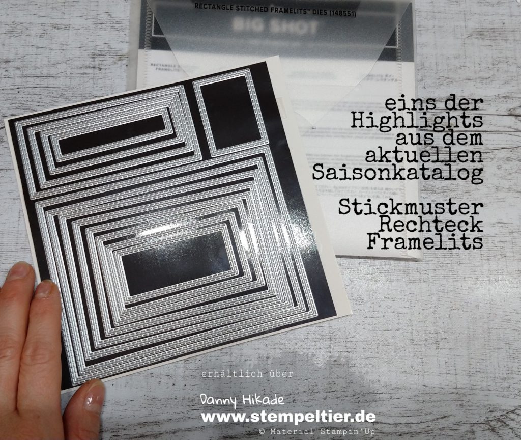 stampin up bestickte Rechtecke rectangle framelits 2019