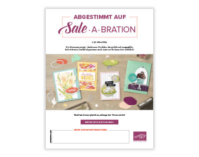 Stampin up abgestimmt auf die Saleabration 2019 flyer märz aktion stempeltier