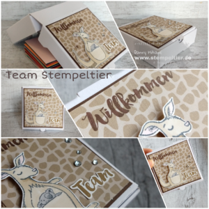 stampin up willkommen im Team farbfächer känguruh wild auf grüße geschenk stempeltier demo werden starterset