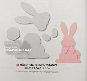 stampin up Hasengrüße bunny Ostern elementstanze Häschen Hase