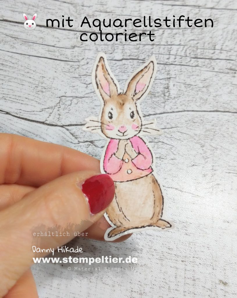 stampin up ostern fable friends hase colorieren aquarell stempeltier