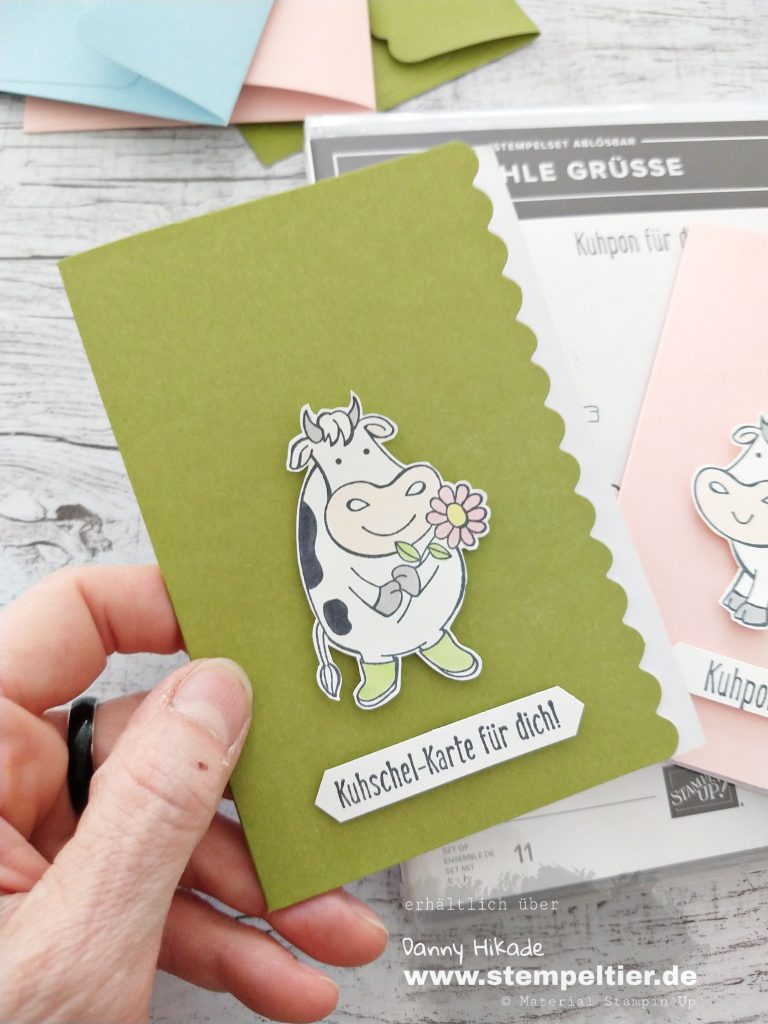 stampin up kuhle grüße kühe kuh cow neu stempeltier over the moon