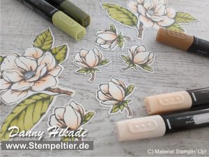 stampin-up-magnolien-magnolia-home-deco-blütenzweig-diy-stempeltier stampin blends magnolienweg