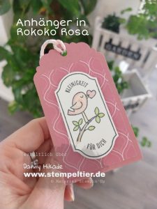 stampin up alles auf anhang anhänger tag stempeltier rokoko rosa vogel